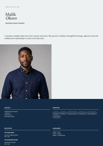 Malik Okoro — Renewable Energy Engineer