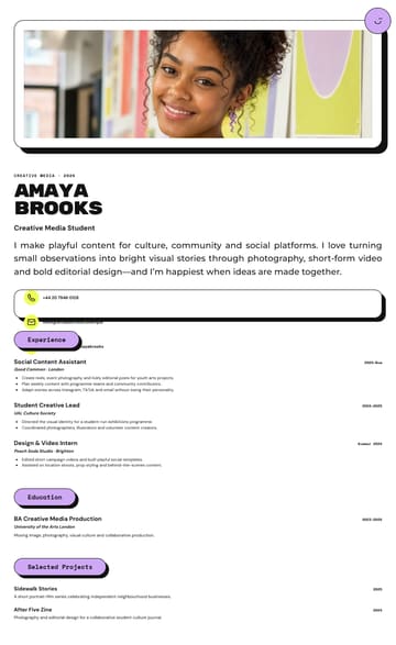 Amaya Brooks — Resume