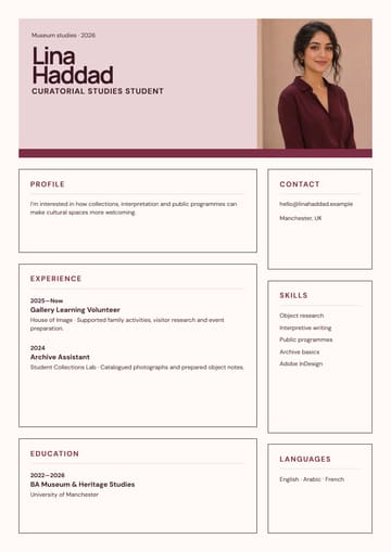 Lina Haddad — Museum Studies Student
