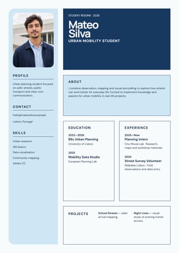 Mateo Silva — Urban Mobility Student