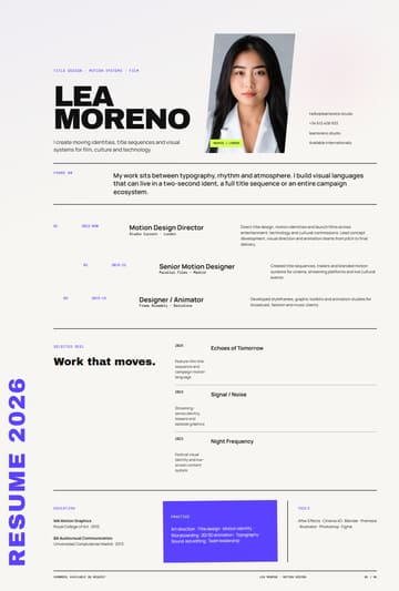 Lea Moreno — Motion & Title Designer