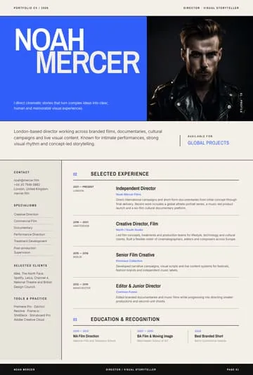 Noah Mercer — Director & Visual Storyteller