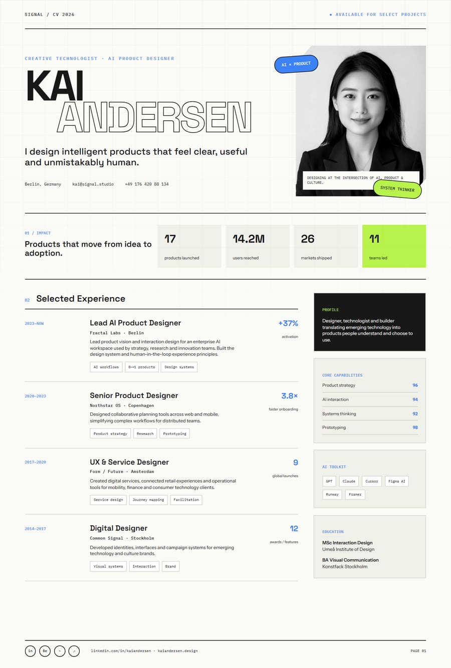 Kai Andersen — Creative Technologist