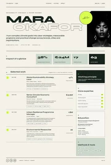 Mara Okafor — Sustainability Strategist