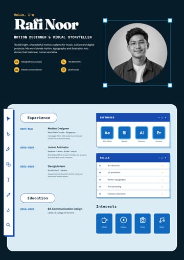 Rafi Noor resume template preview